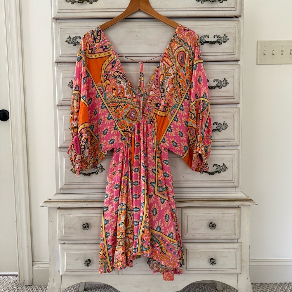 Vici Pink Patchwork Boho Dress - image 6